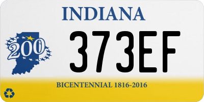 IN license plate 373EF