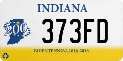 IN license plate 373FD