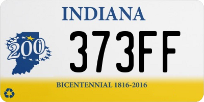 IN license plate 373FF