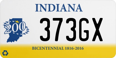 IN license plate 373GX