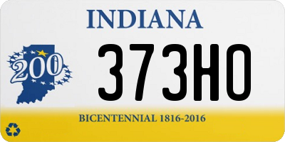 IN license plate 373HO