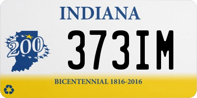 IN license plate 373IM