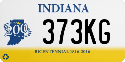 IN license plate 373KG