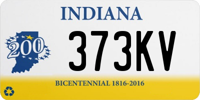 IN license plate 373KV