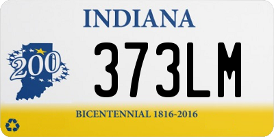 IN license plate 373LM