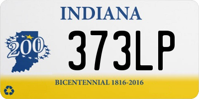 IN license plate 373LP