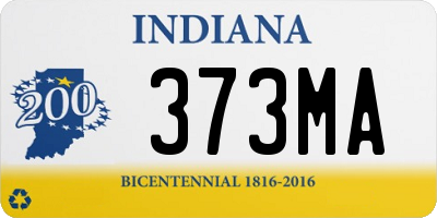 IN license plate 373MA