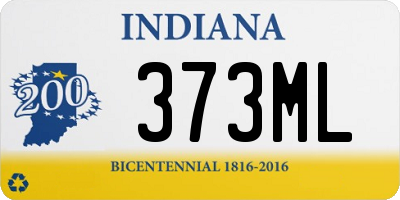 IN license plate 373ML