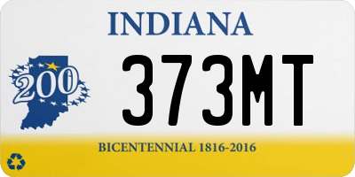 IN license plate 373MT