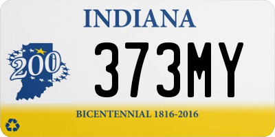 IN license plate 373MY