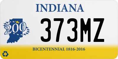 IN license plate 373MZ