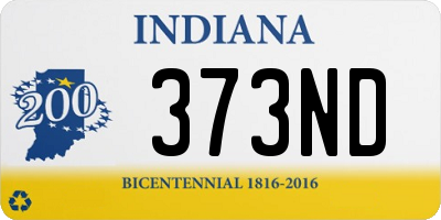 IN license plate 373ND