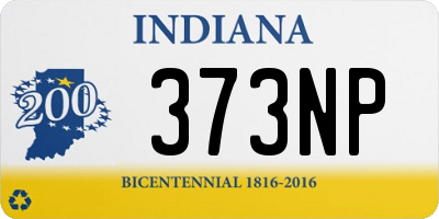 IN license plate 373NP