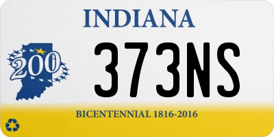 IN license plate 373NS