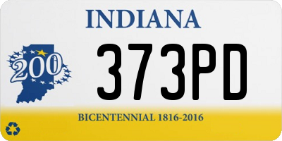 IN license plate 373PD