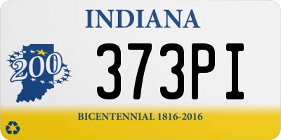 IN license plate 373PI