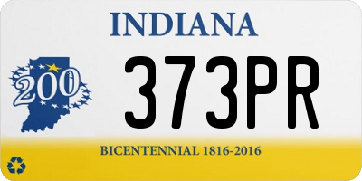 IN license plate 373PR