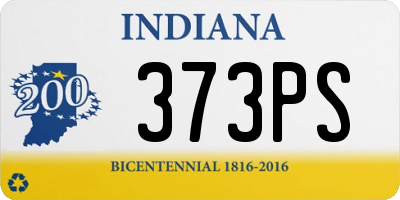 IN license plate 373PS