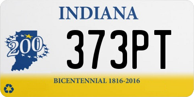 IN license plate 373PT