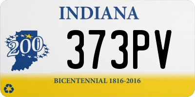 IN license plate 373PV