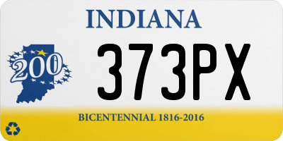 IN license plate 373PX