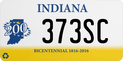 IN license plate 373SC