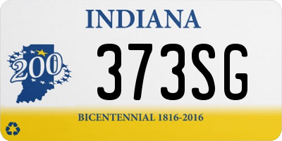 IN license plate 373SG