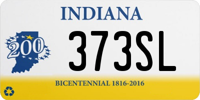 IN license plate 373SL