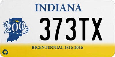 IN license plate 373TX