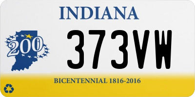 IN license plate 373VW