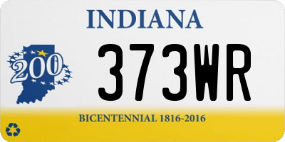 IN license plate 373WR