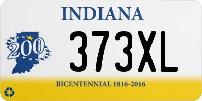 IN license plate 373XL