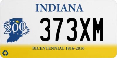 IN license plate 373XM