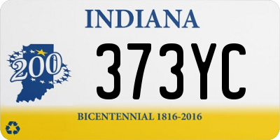 IN license plate 373YC