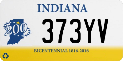 IN license plate 373YV