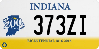 IN license plate 373ZI