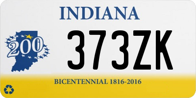 IN license plate 373ZK