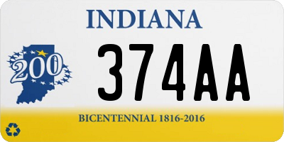 IN license plate 374AA