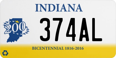 IN license plate 374AL