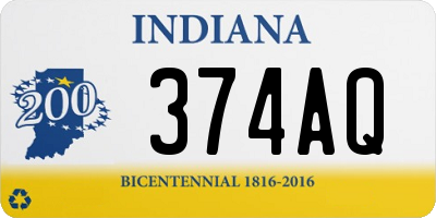 IN license plate 374AQ