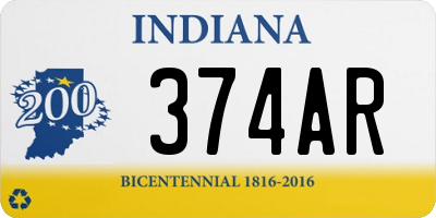 IN license plate 374AR