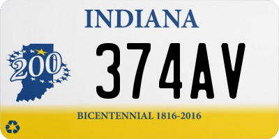 IN license plate 374AV