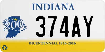 IN license plate 374AY