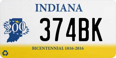 IN license plate 374BK