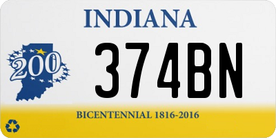 IN license plate 374BN