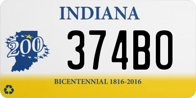 IN license plate 374BO