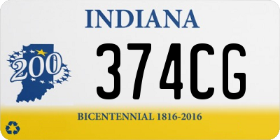 IN license plate 374CG