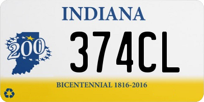 IN license plate 374CL