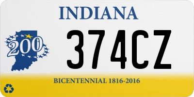 IN license plate 374CZ