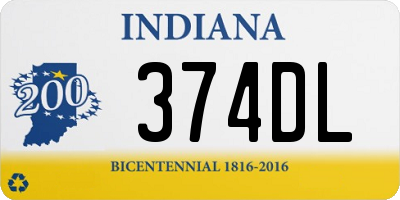 IN license plate 374DL